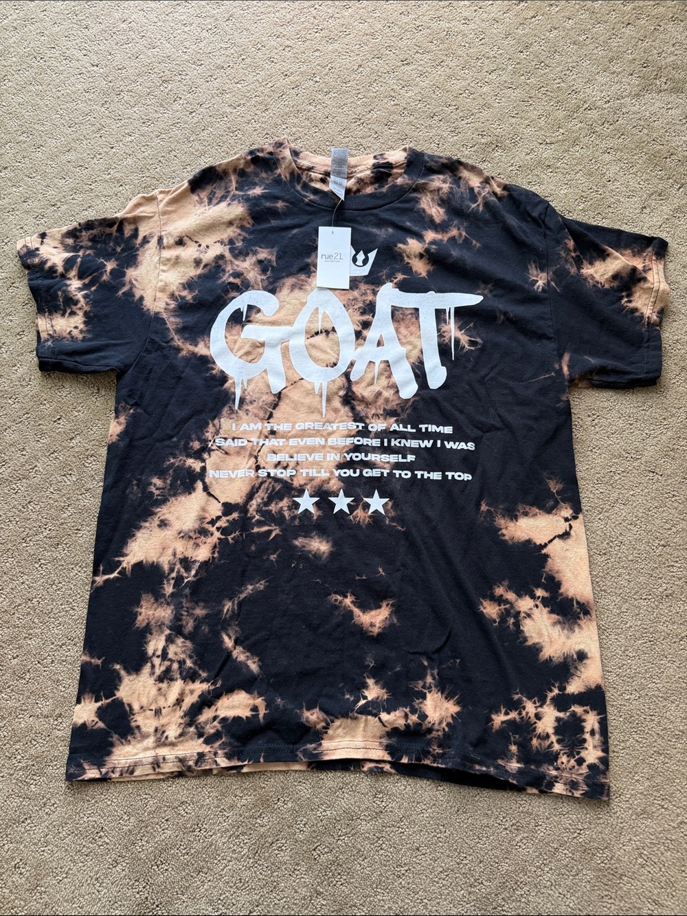 Rue 21 NWT G.o.a.t. Tee, tie dyed, large